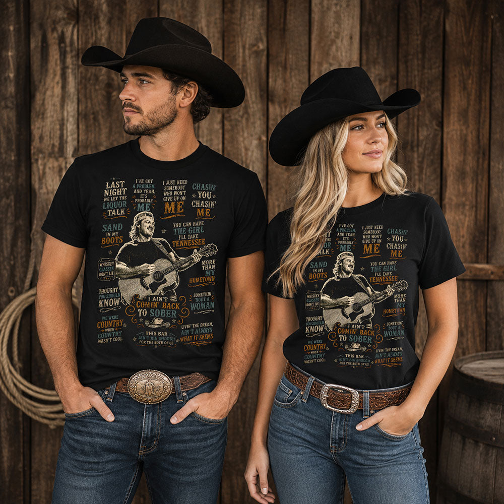 Morgan Wallen Country Music Graphic Black Unisex T-Shirt