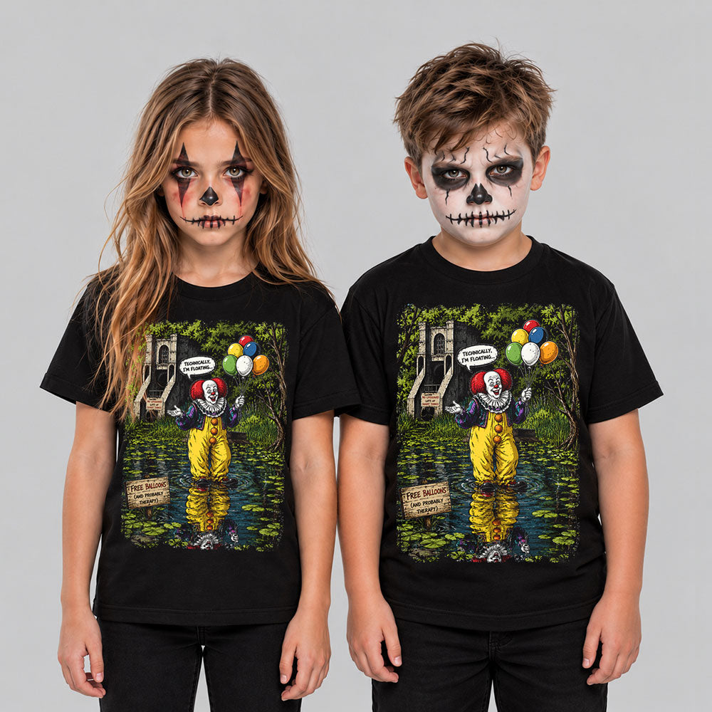 Pennywise The Clown Tim Curry Halloween Horror Graphic Black Unisex T-Shirt
