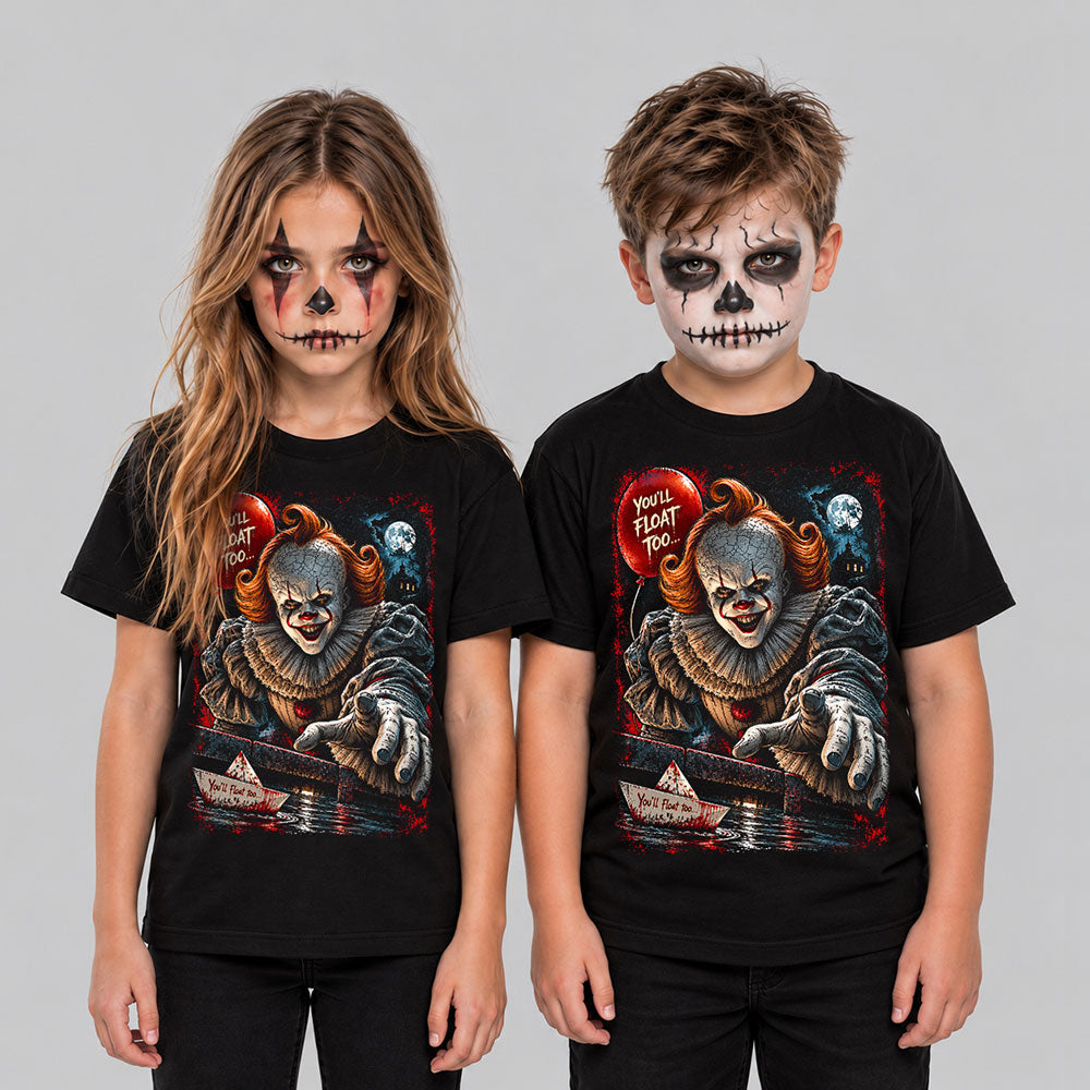 Pennywise The Clown Bill Skarsgård Halloween Horror Graphic Black Unisex T-Shirt
