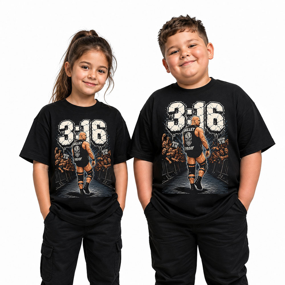 Stone Cold Steve Austin 3:16 Hall Of Fame WWE Wrestling Black Unisex T-Shirt