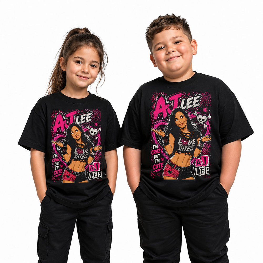 AJ Lee The Black Widow WWE Wrestling Black Unisex T-Shirt