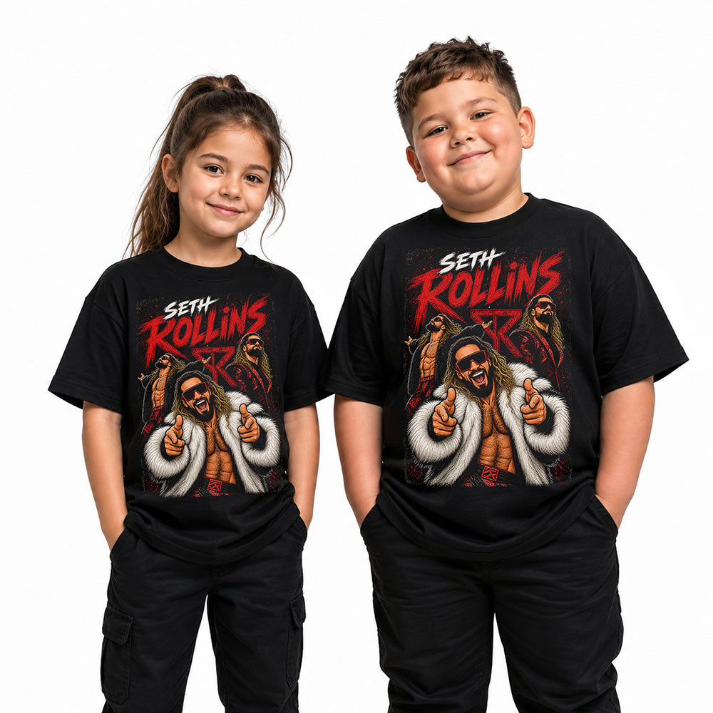 Seth Rollins Burn It Down! WWE Wrestling Black Unisex T-Shirt