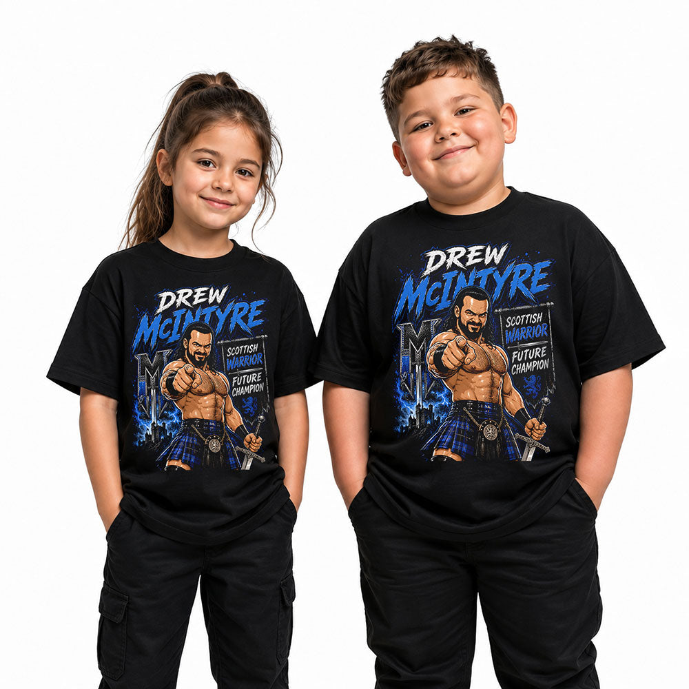 Drew McIntyre Scottish Warrior WWE Wrestling Black Unisex T-Shirt