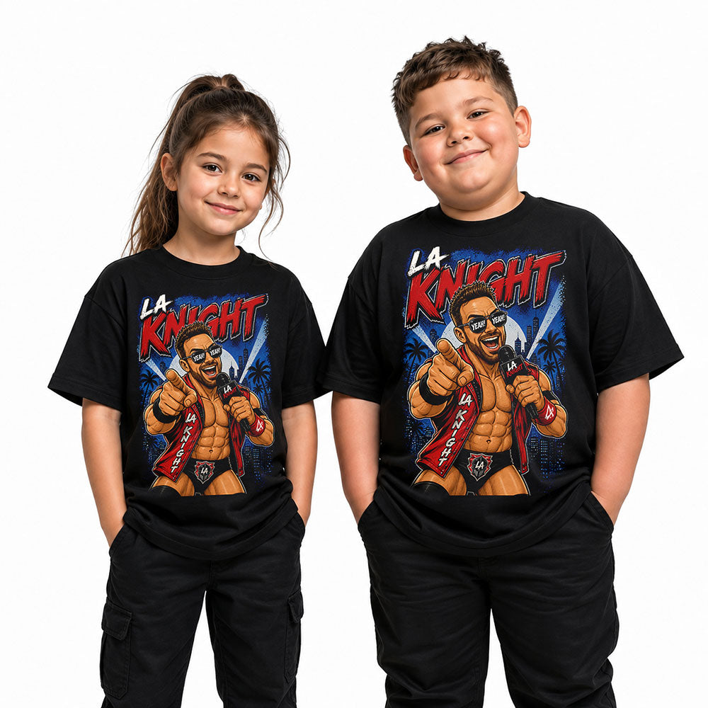 LA Knight Yeah! WWE Wrestling Black Unisex T-Shirt