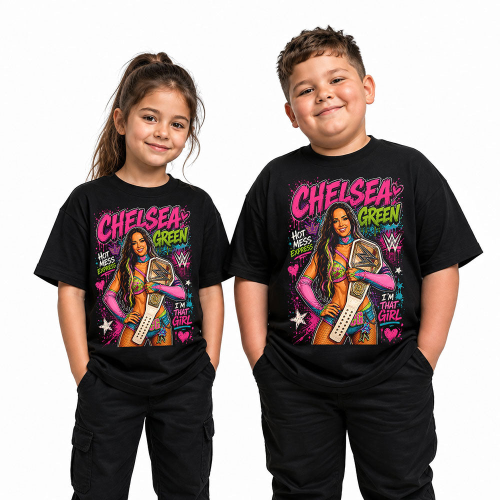 Chelsea Green Hot Mess WWE Wrestling Black Unisex T-Shirt