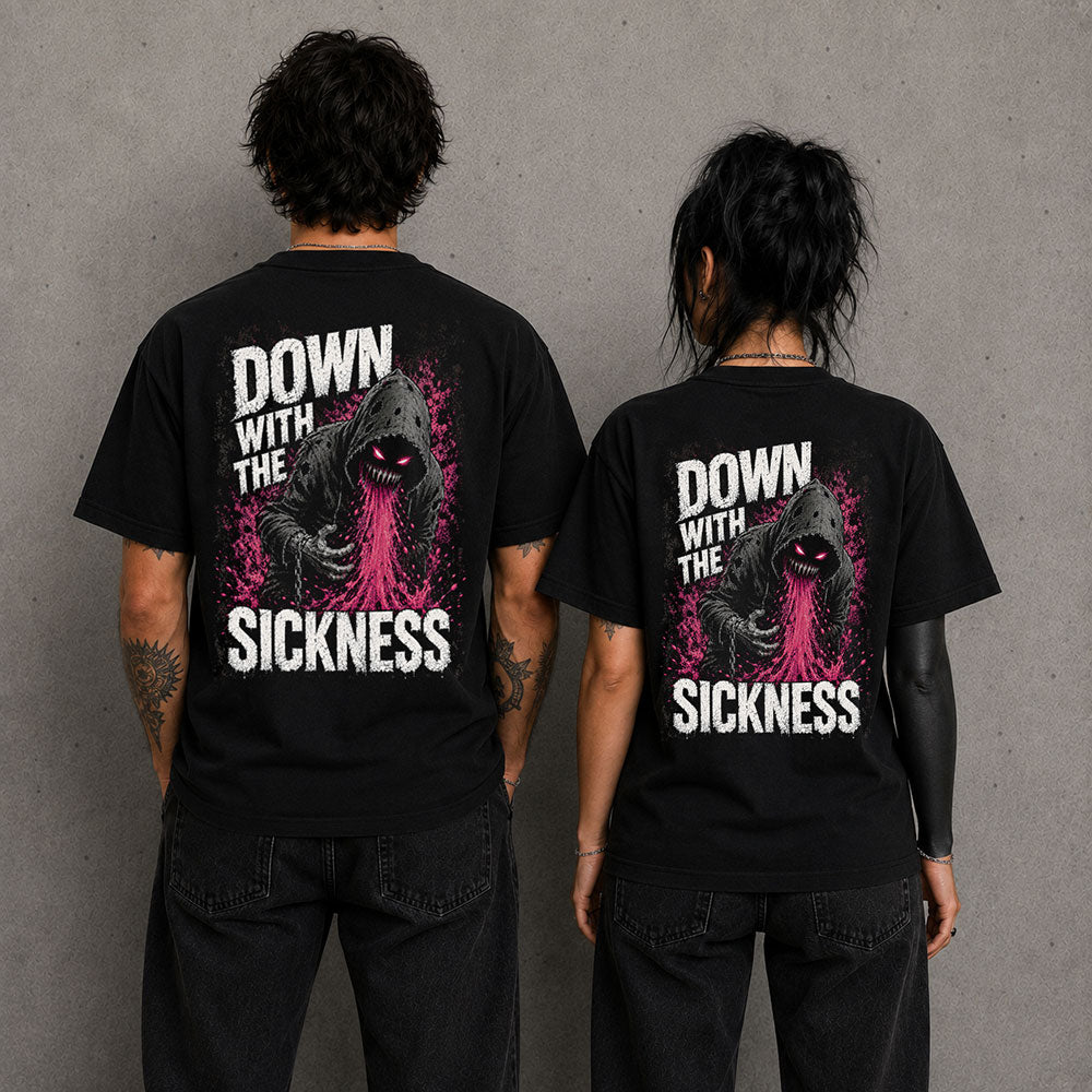 Disturbed Down With The Sickness Heavy Metal Band Music Graphic Black Unisex T-Shirt