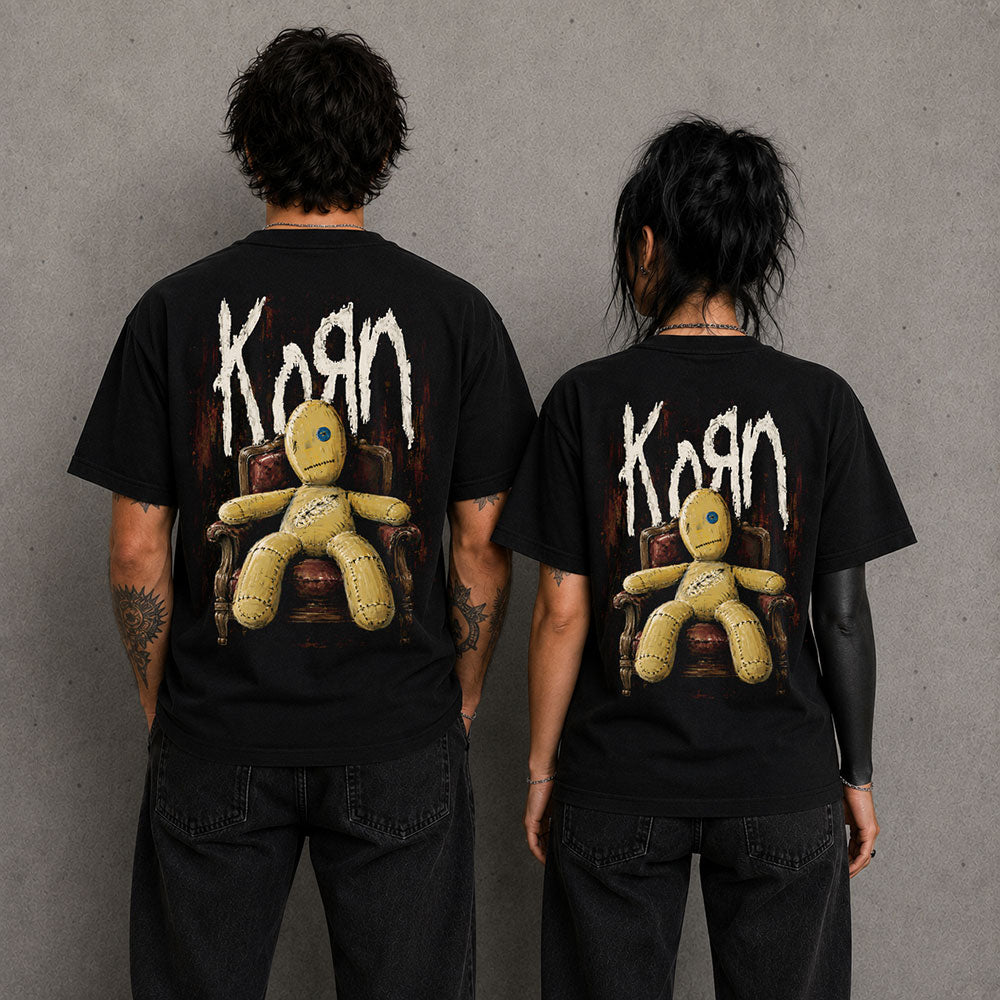 Korn Heavy Metal Band Music Graphic Black Unisex T-Shirt