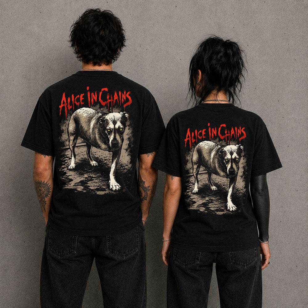 Alice In Chains Heavy Metal Grunge Band Music Graphic Black Unisex T-Shirt