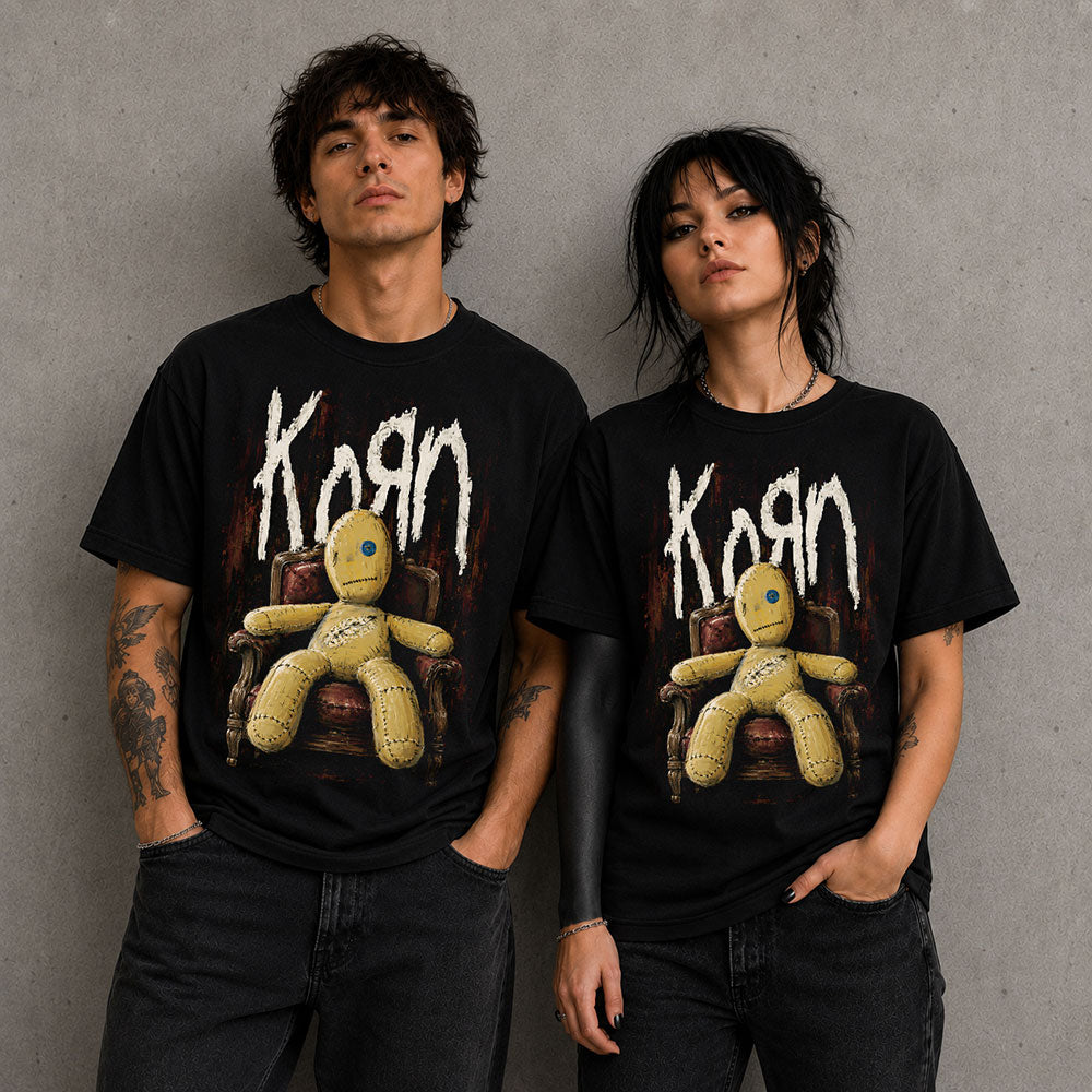 Korn Heavy Metal Band Music Graphic Black Unisex T-Shirt