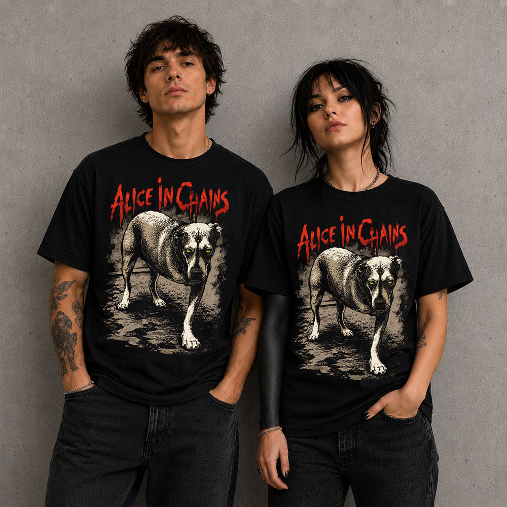 Alice In Chains Heavy Metal Grunge Band Music Graphic Black Unisex T-Shirt