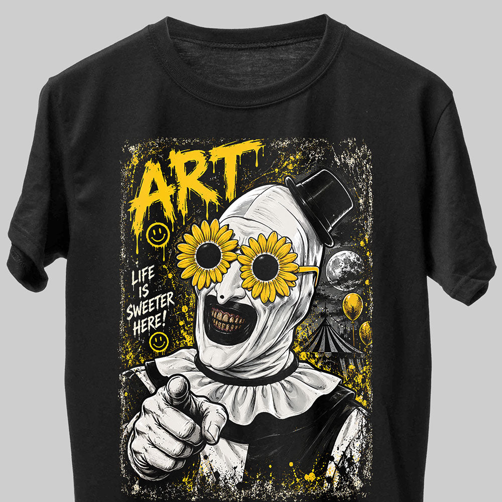 Art The Clown The Terrifier Halloween Horror Graphic Black Unisex T-Shirt