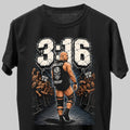 Stone Cold Steve Austin 3:16 Hall Of Fame WWE Wrestling Black Unisex T-Shirt