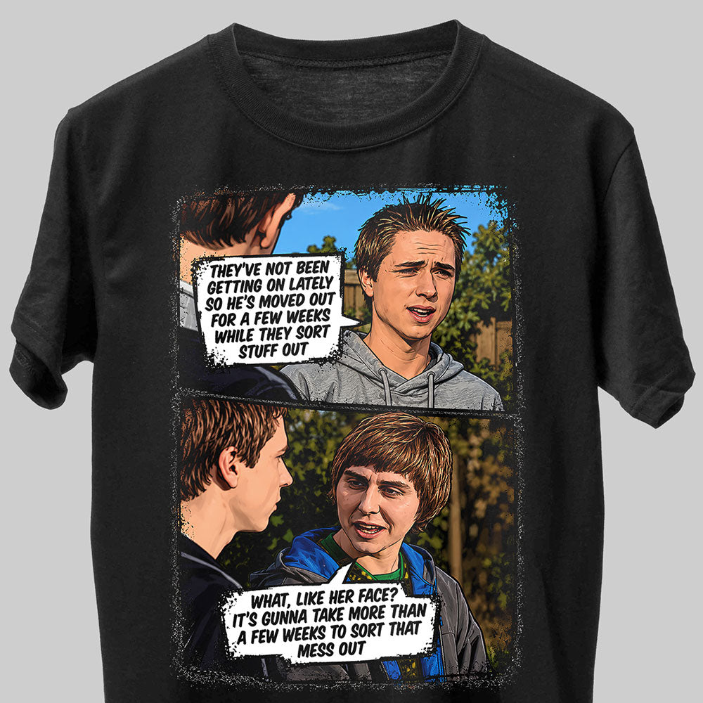 The Inbetweeners Comic Funny Graphic Black Unisex T-Shirt