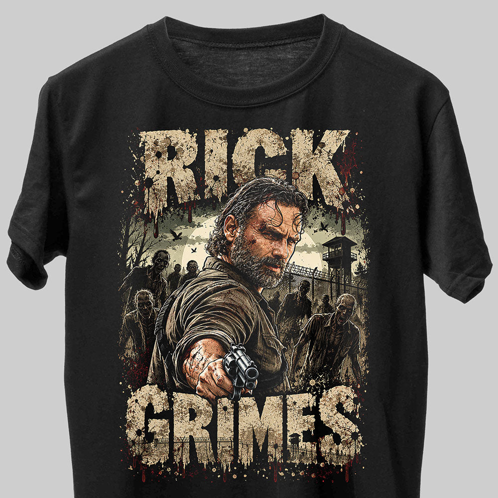 Rick Grimes The Walking Dead Graphic Black Unisex T-Shirt