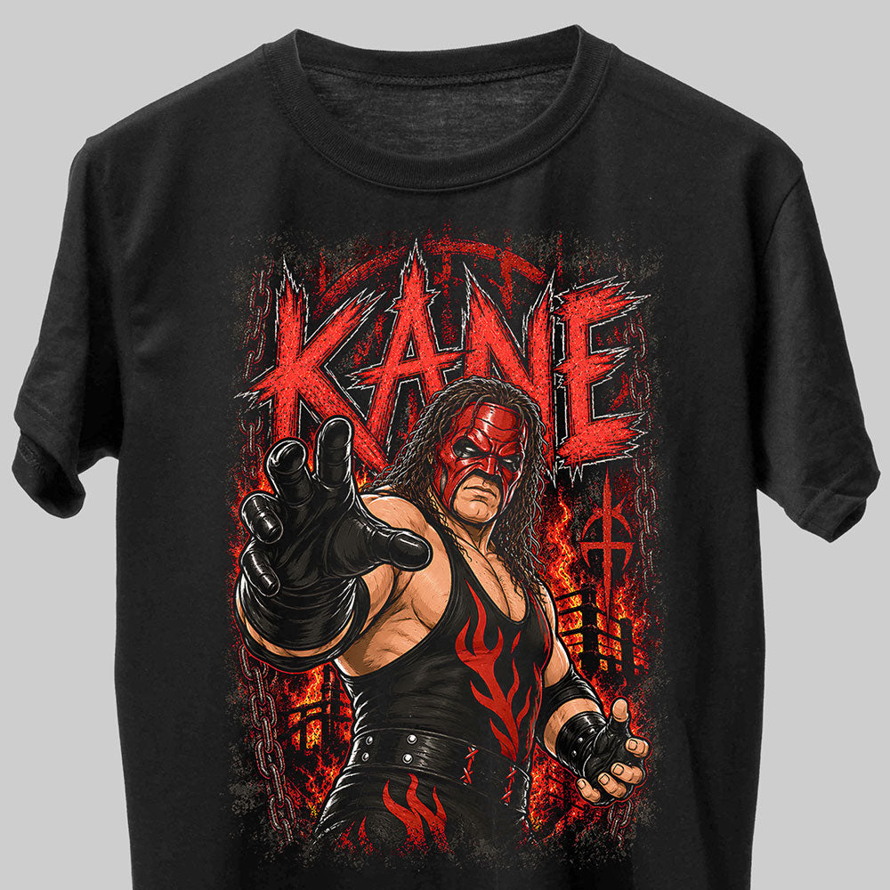 Kane The Big Red Machine WWE Wrestling Black Unisex T-Shirt