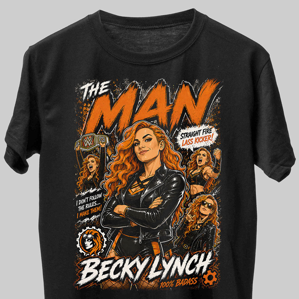 Becky Lynch The Man WWE Wrestling Black Unisex T-Shirt