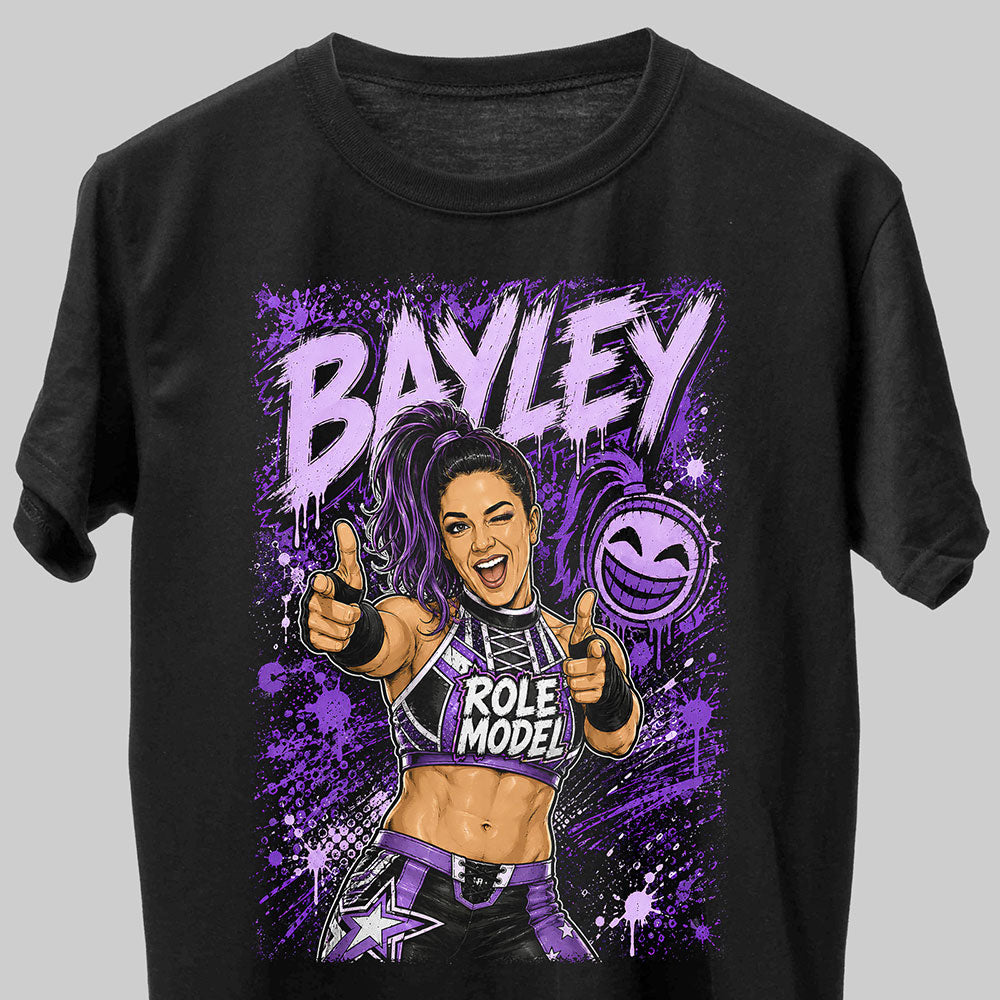 Bayley Role Model WWE Wrestling Black Unisex T-Shirt