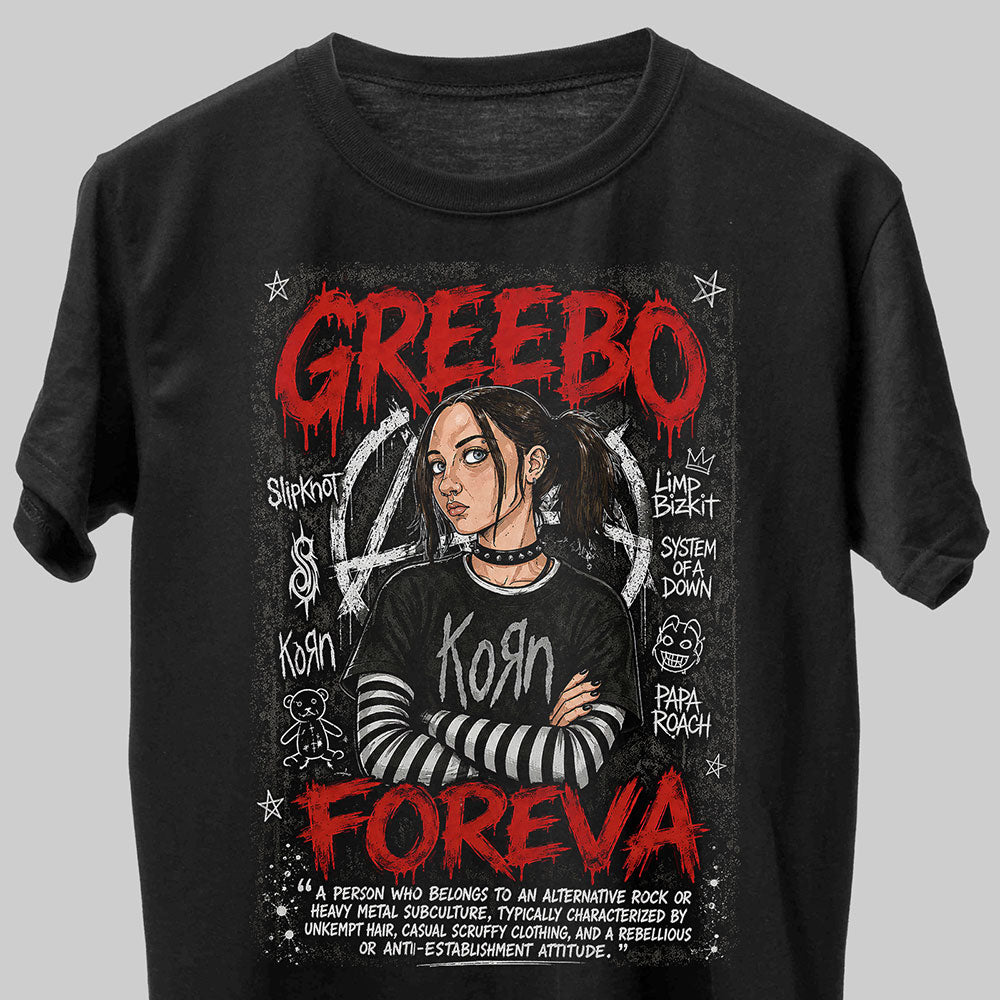 Greebo Heavy Metal Band Music Graphic Black Unisex T-Shirt