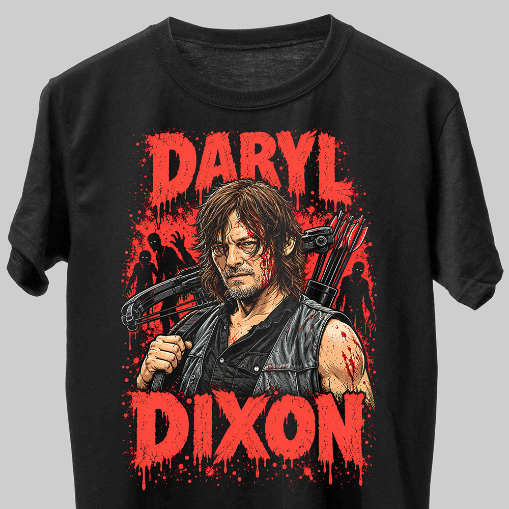 Daryl Dixon The Walking Dead Graphic Black Unisex T-Shirt