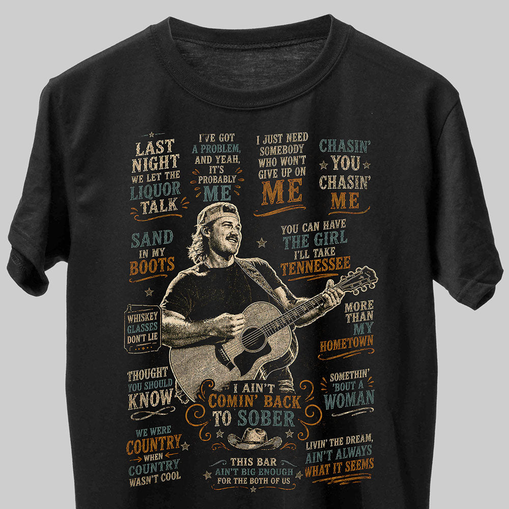 Morgan Wallen Country Music Graphic Black Unisex T-Shirt