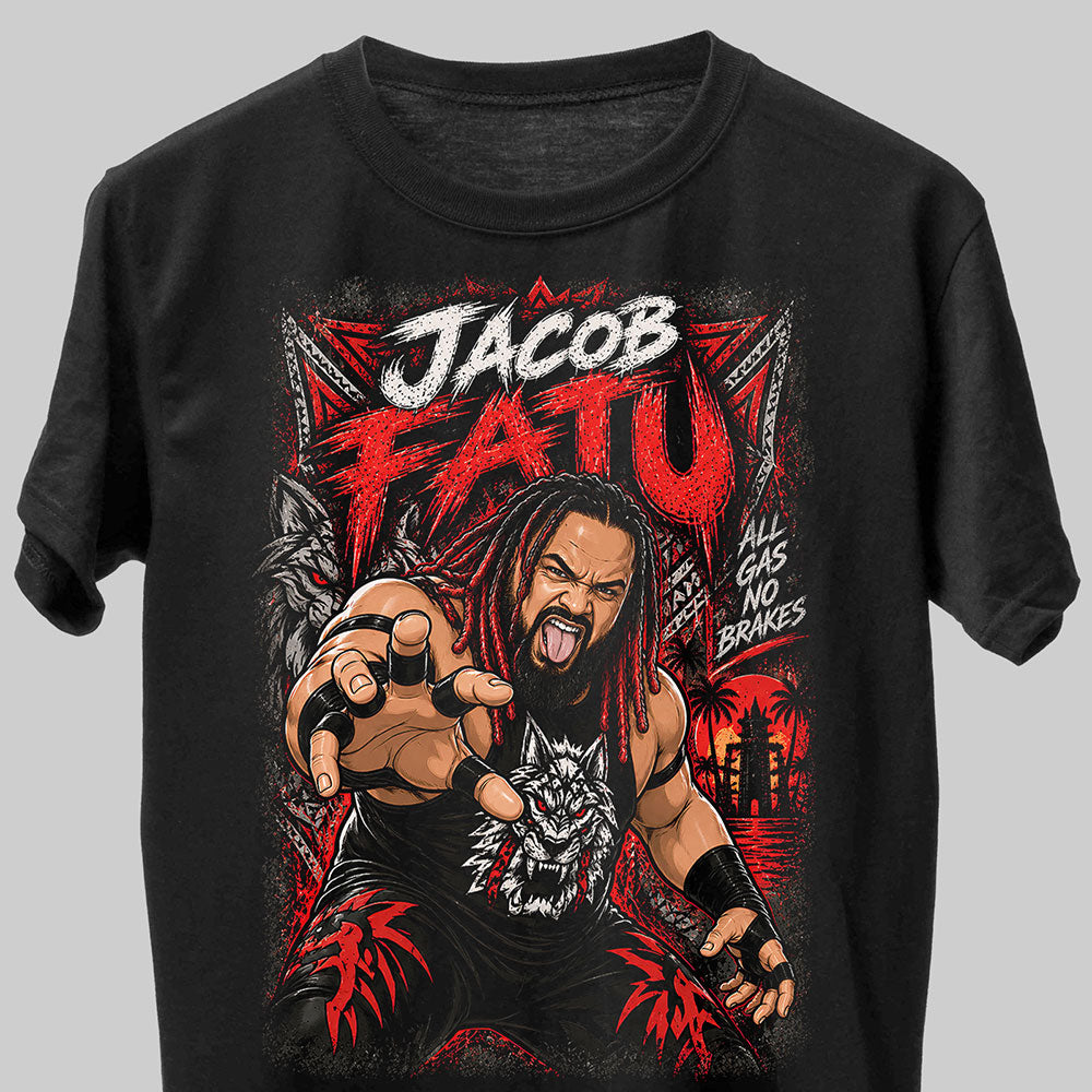 Jacob Fatu All Gas No Brakes WWE Wrestling Black Unisex T-Shirt
