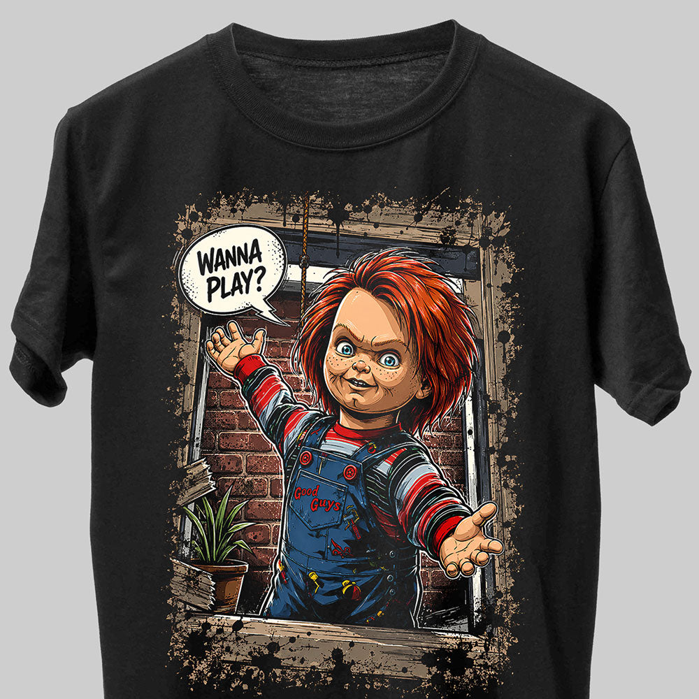 Chucky Childs Play Halloween Horror Graphic Black Unisex T-Shirt