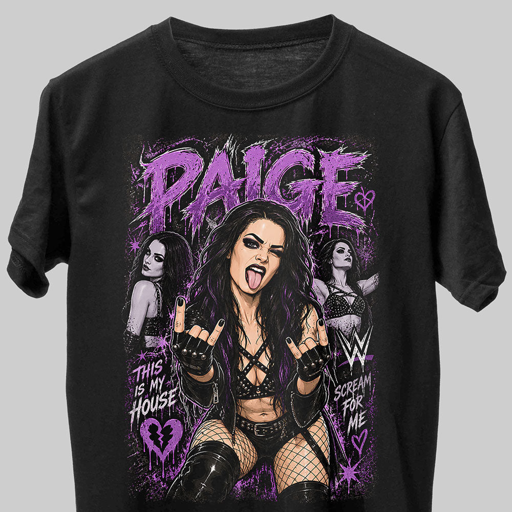 Paige This Is My House WWE Wrestling Black Unisex T-Shirt