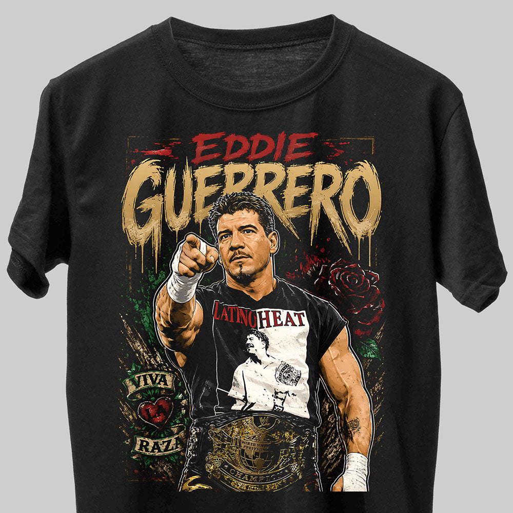 Eddie Guerrero Latino Heat Hall Of Fame WWE Wrestling Black Unisex T-Shirt