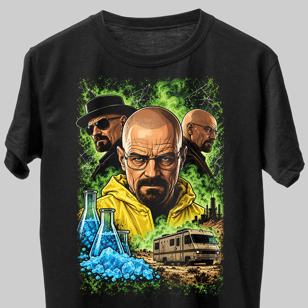 Walter White Heisenberg Breaking Bad Graphic Black Unisex T-Shirt