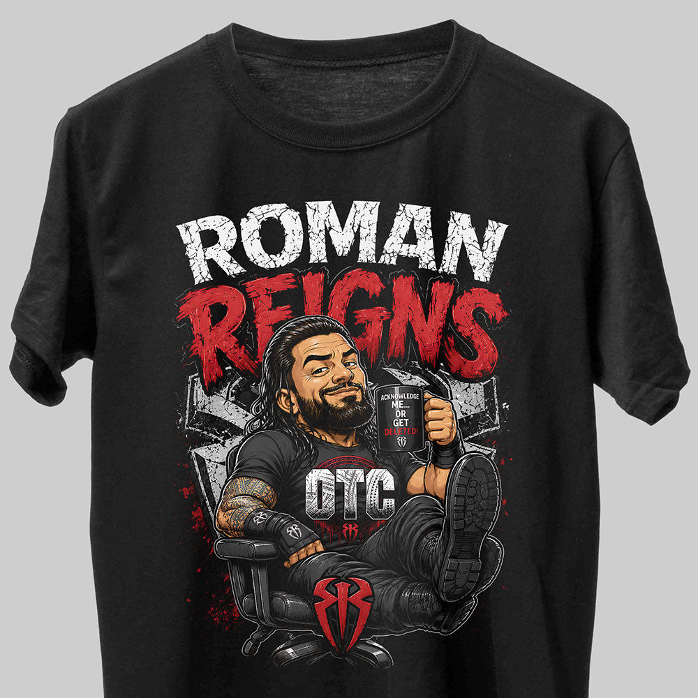 Roman Reigns OTC WWE Wrestling Black Unisex T-Shirt