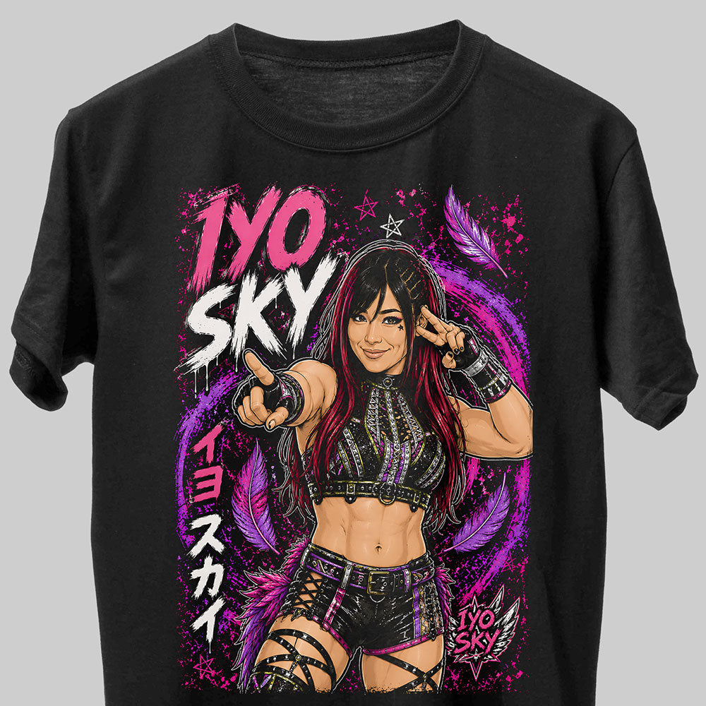 Iyo Sky The Genius of the Sky WWE Wrestling Black Unisex T-Shirt