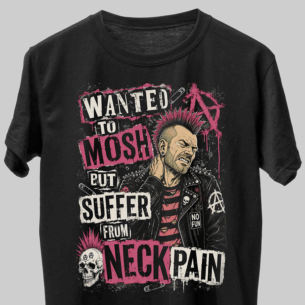 To Old To Mosh Heavy Metal Band Music Graphic Black Unisex T-Shirt