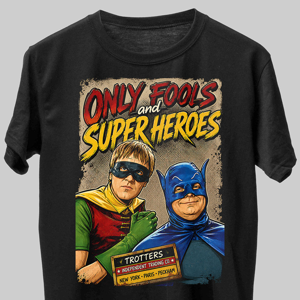 Only Fools and Horses Batman and Robin Funny Graphic Black Unisex T-Shirt