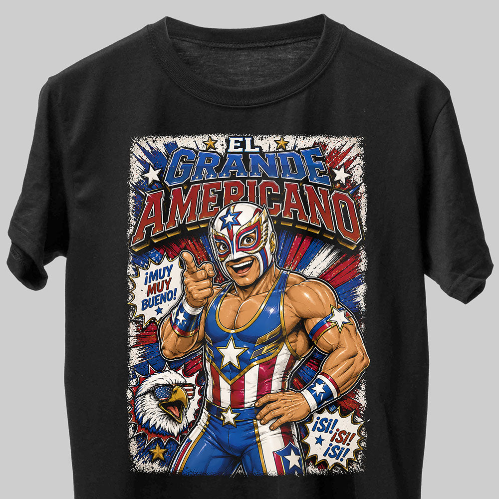 El Grande Americano WWE Wrestling Black Unisex T-Shirt