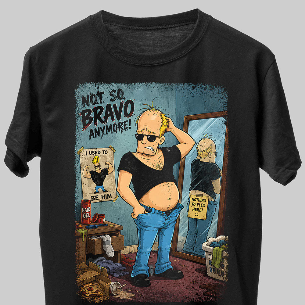 Jonny Bravo Not So Bravo Funny Graphic Black Unisex T-Shirt