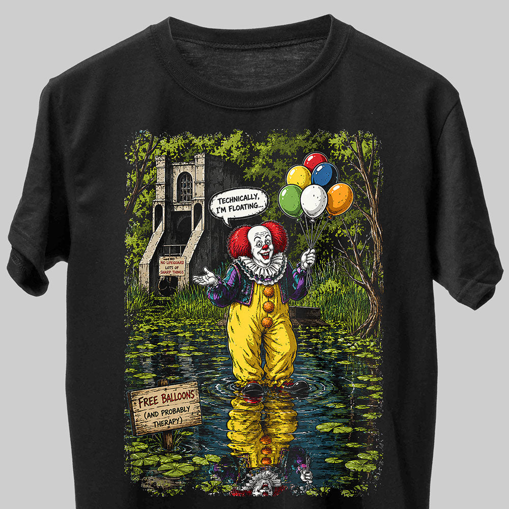 Pennywise The Clown Tim Curry Halloween Horror Graphic Black Unisex T-Shirt