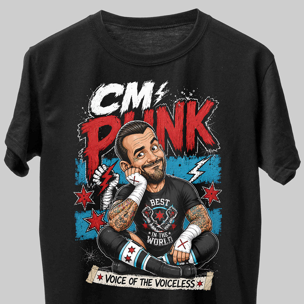 CM Punk Best In The World WWE Wrestling Black Unisex T-Shirt