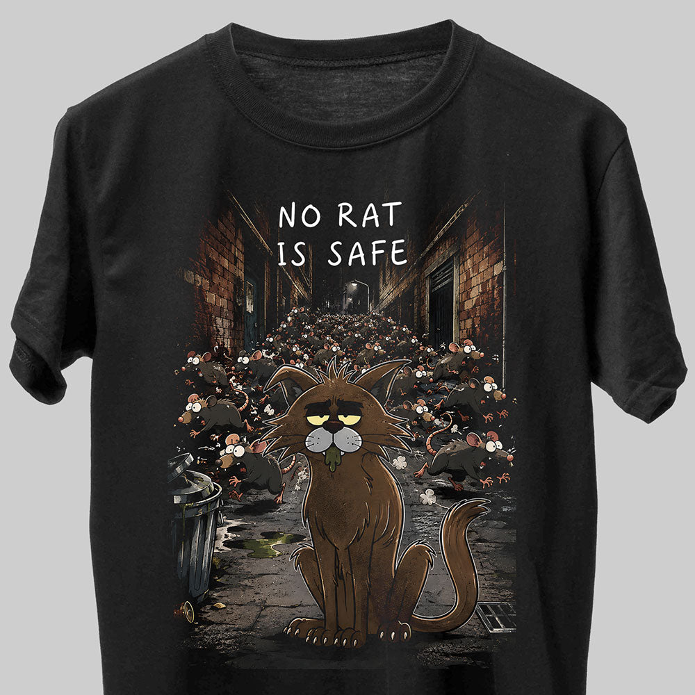 Alley Cats Puke Ricky Gervais Funny Cartoon Graphic Black Unisex T-Shirt