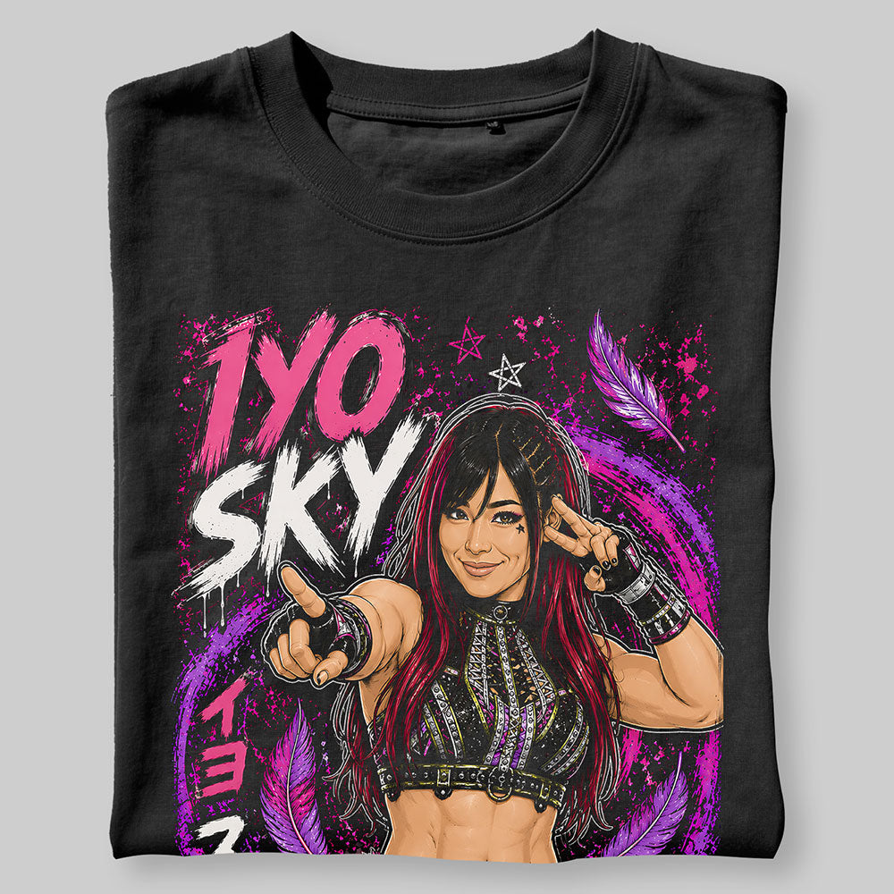 Iyo Sky The Genius of the Sky WWE Wrestling Black Unisex T-Shirt