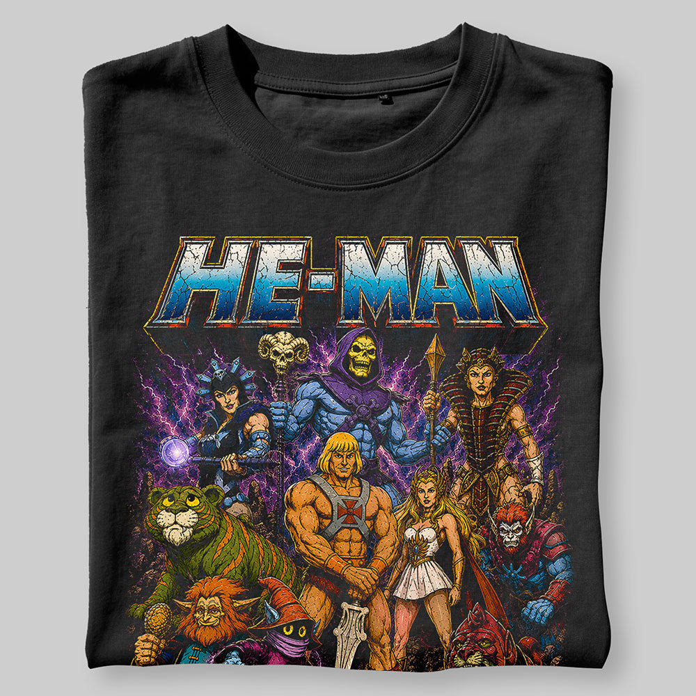 He-Man 80s Cartoon Graphic Black Unisex T-Shirt
