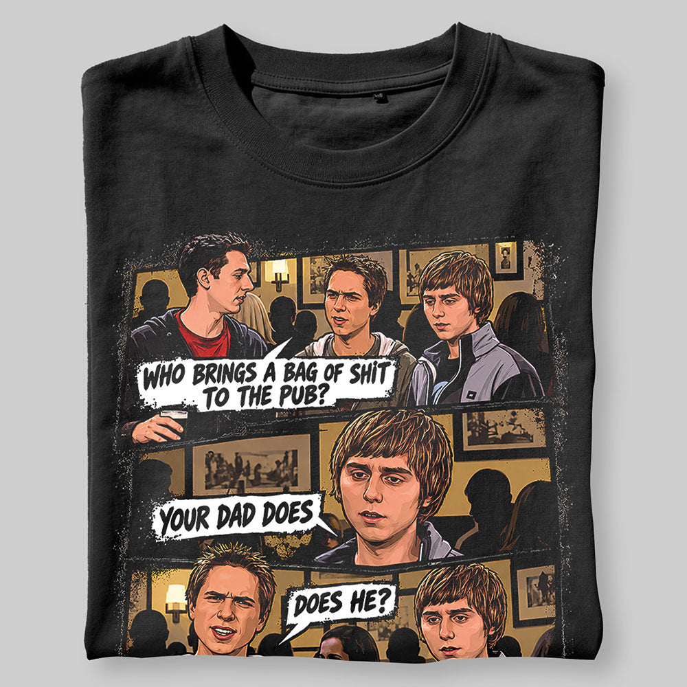 The Inbetweeners Comic Funny Graphic Black Unisex T-Shirt