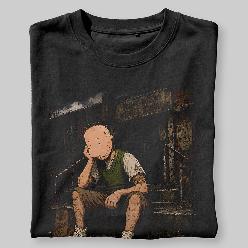 Doug Funnie Nickelodeon 90s Cartoon Graphic Black Unisex T-Shirt