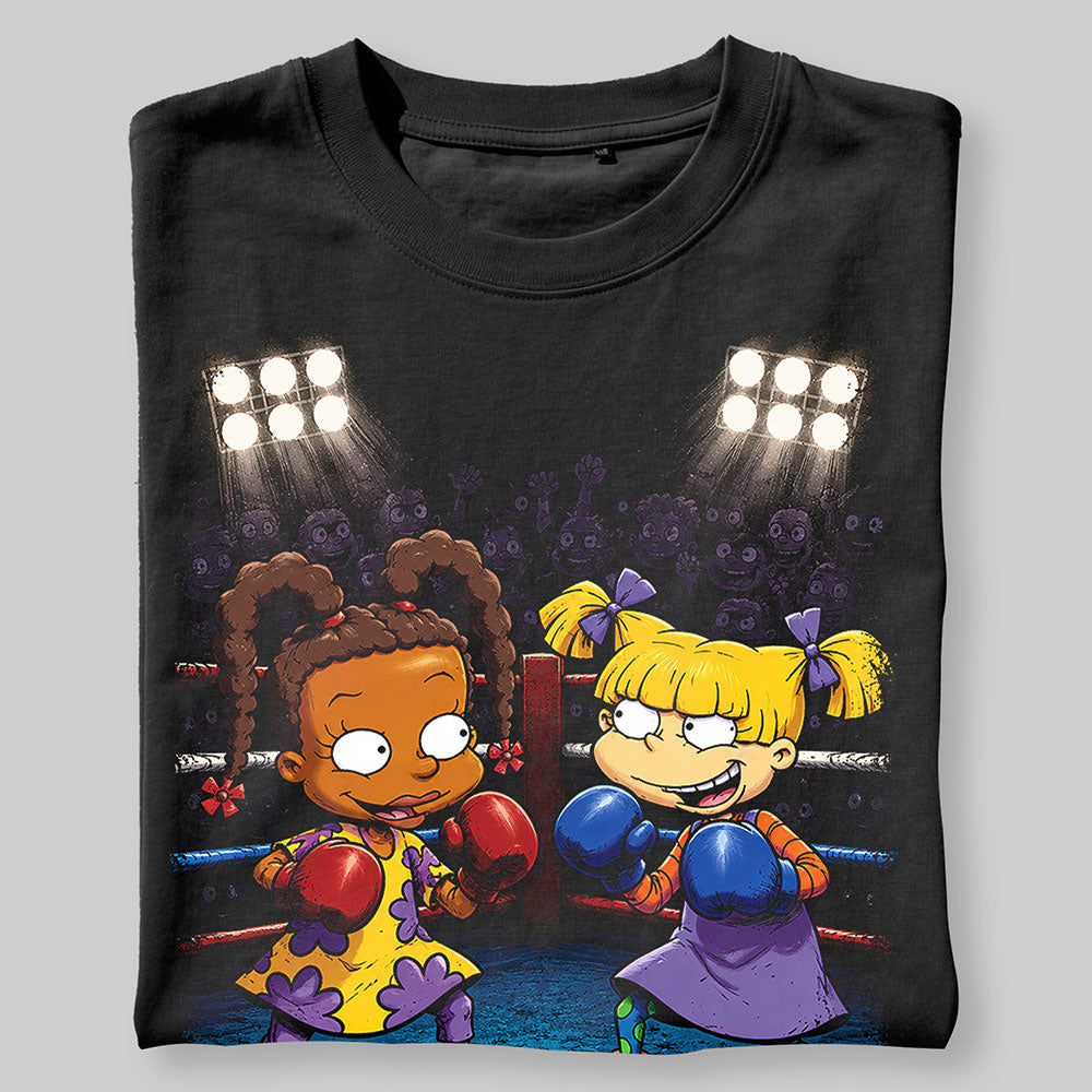 Rugrats Susie vs Angelica Nickelodeon 90s Cartoon Graphic Black Unisex T-Shirt