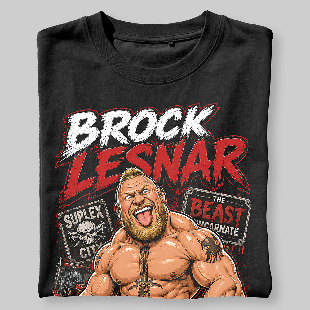 Brock Lesnar The Beast Incarnate WWE Wrestling Black Unisex T-Shirt
