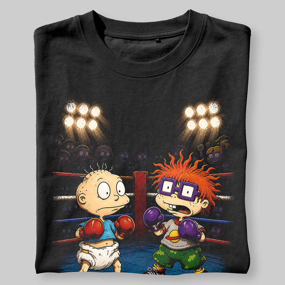 Rugrats Tommy vs Chucky Nickelodeon 90s Cartoon Graphic Black Unisex T-Shirt