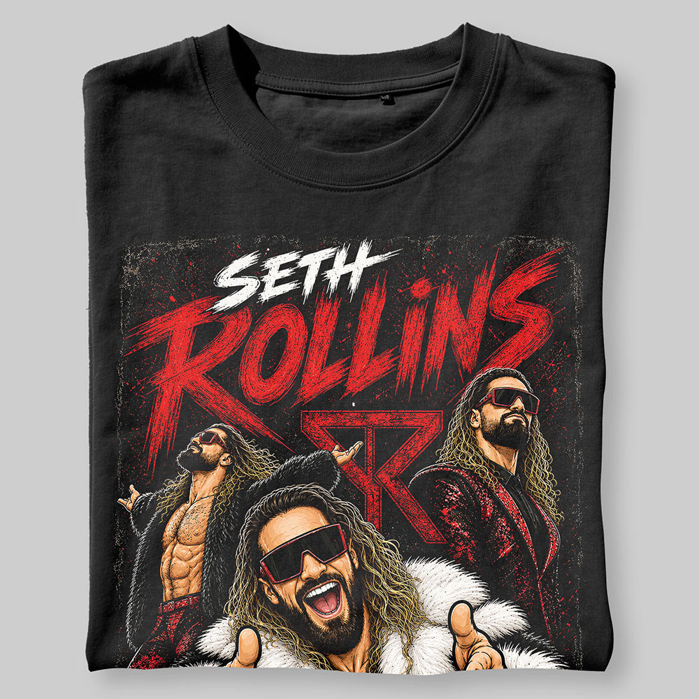 Seth Rollins Burn It Down! WWE Wrestling Black Unisex T-Shirt