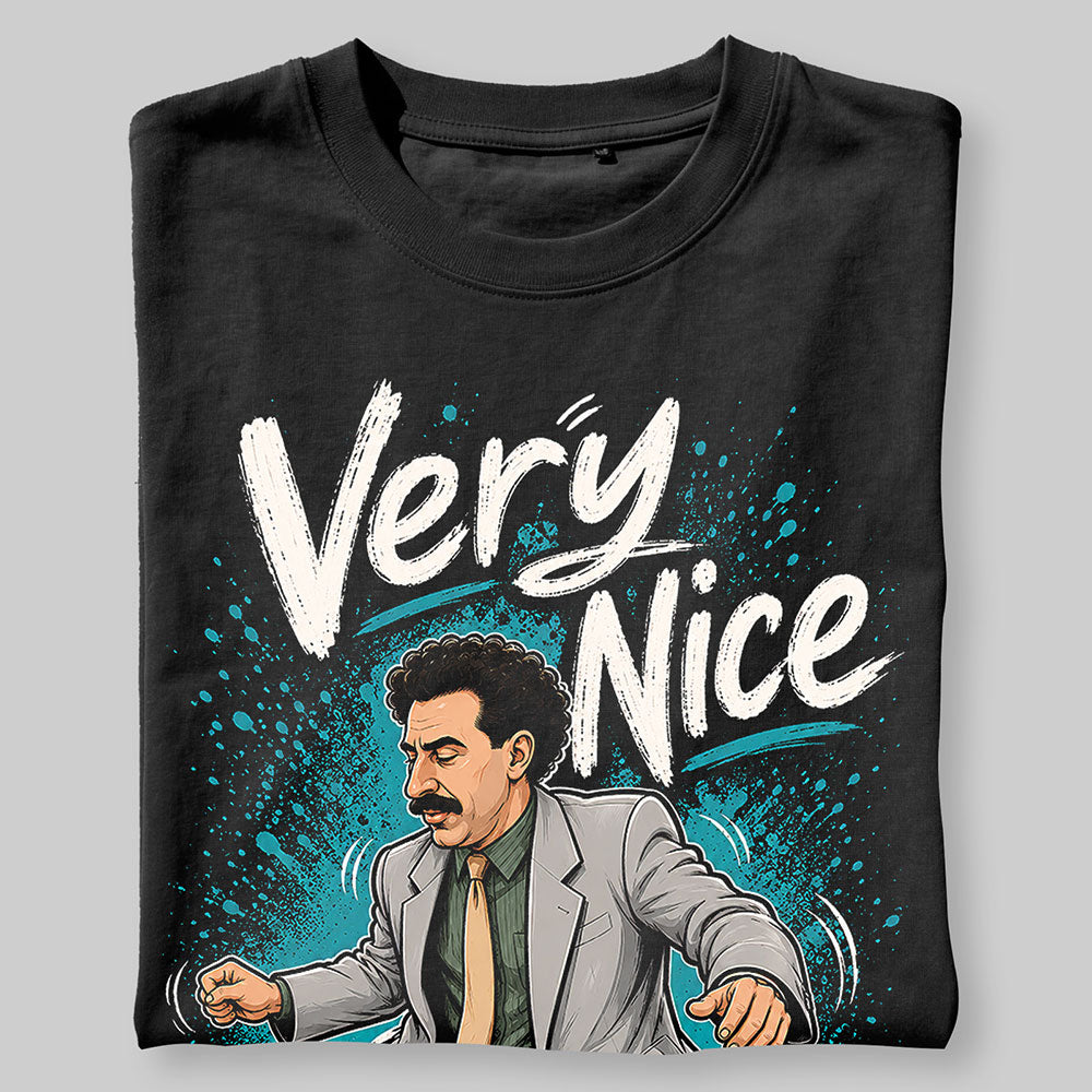Borat Very Nice Funny Graphic Black Unisex T-Shirt