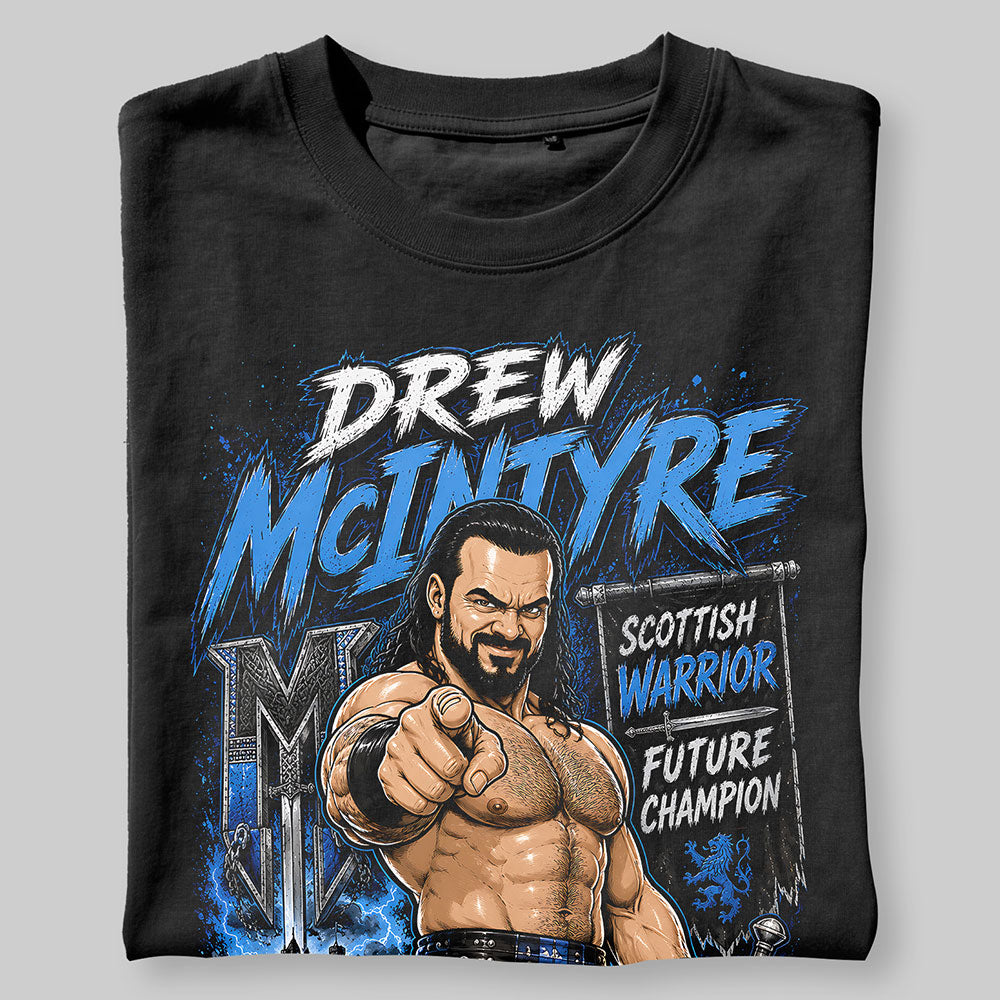 Drew McIntyre Scottish Warrior WWE Wrestling Black Unisex T-Shirt