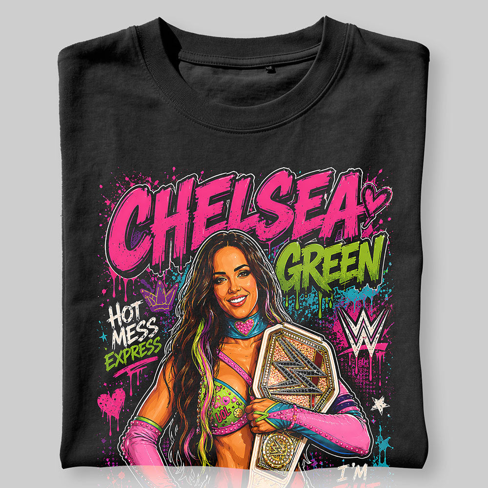 Chelsea Green Hot Mess WWE Wrestling Black Unisex T-Shirt