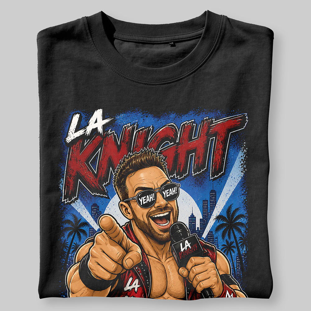 LA Knight Yeah! WWE Wrestling Black Unisex T-Shirt